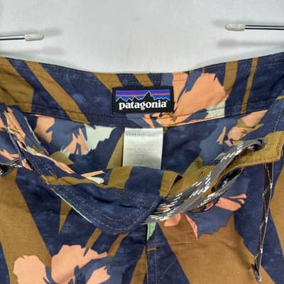 Patagonia Wavefarer Board Shorts Mens 35 Swim Trunks Drawstring Floral Surf 10" - Thumbnail 5