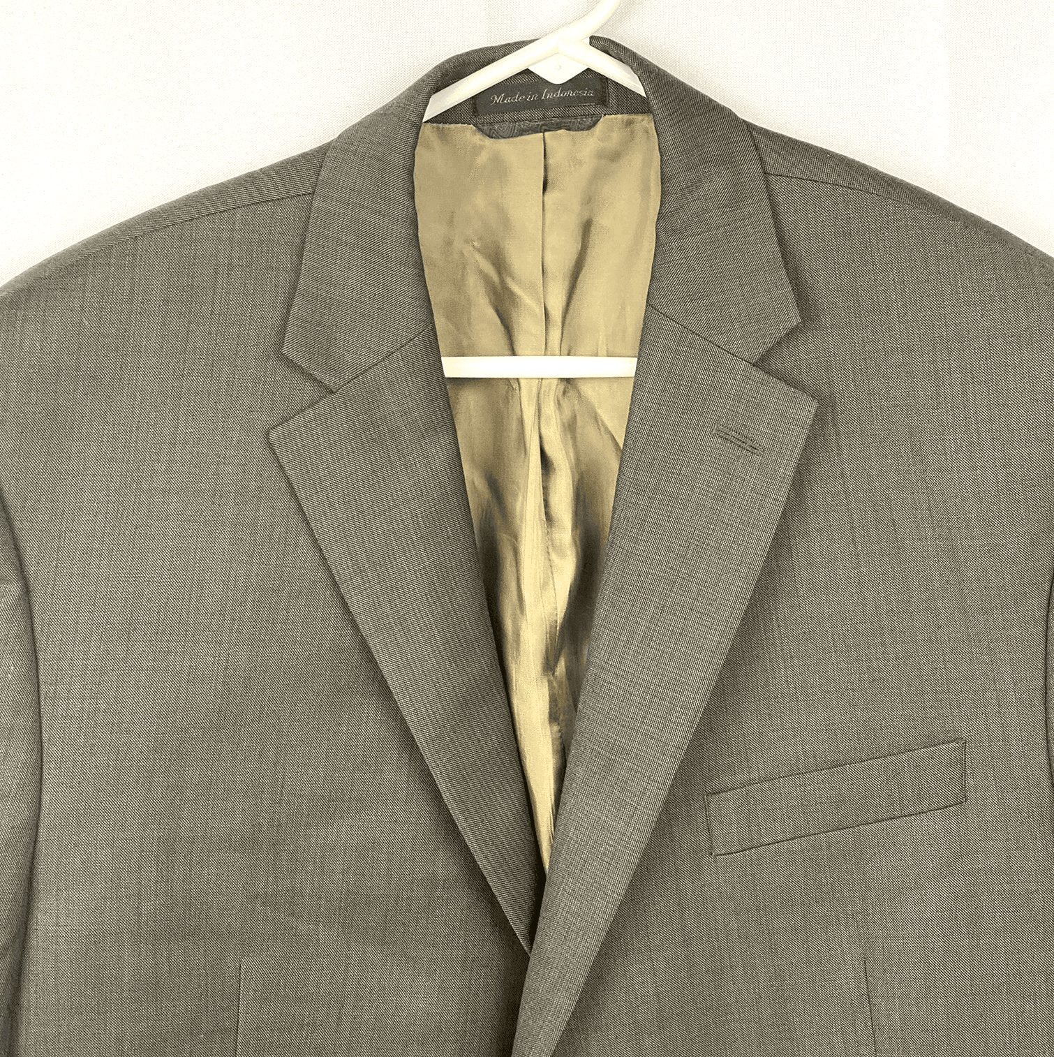 Lauren Ralph Lauren Blazer Beige Mens 44 L Wool Suit Jacket 2-Button Single Vent - Image 1