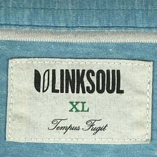 Linksoul Golf Polo Shirt Mens Size XL Short Sleeve Tempus Fugit Light Blue TPC - Thumbnail 10
