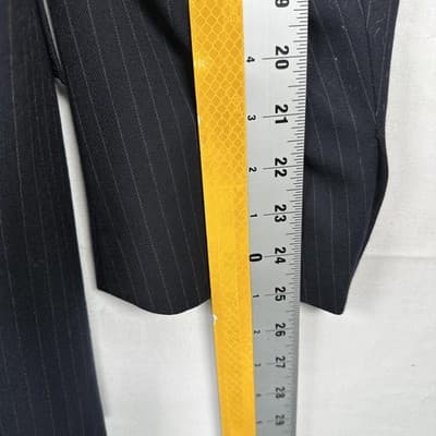 Brooks Brothers Brookstretch Suit Jacket Mens 40L Navy Pinstripe Blazer 3-Button - Thumbnail 8
