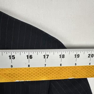 Brooks Brothers Brookstretch Suit Jacket Mens 40L Navy Pinstripe Blazer 3-Button - Thumbnail 9