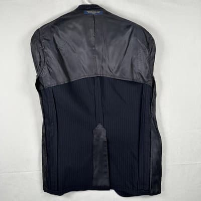 Brooks Brothers Brookstretch Suit Jacket Mens 40L Navy Pinstripe Blazer 3-Button - Thumbnail 11