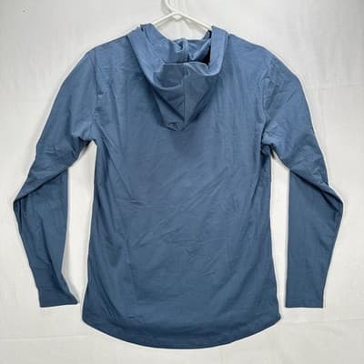 Cuts Curve-Hem Hoodie Mens Small Blue Pyca Pro Long Sleeve Lightweight Pullover - Thumbnail 2