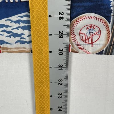 VTG New York Yankees Hawaiian Shirt Mens XL Blue MLB World Series Reyn Spooner - Thumbnail 8