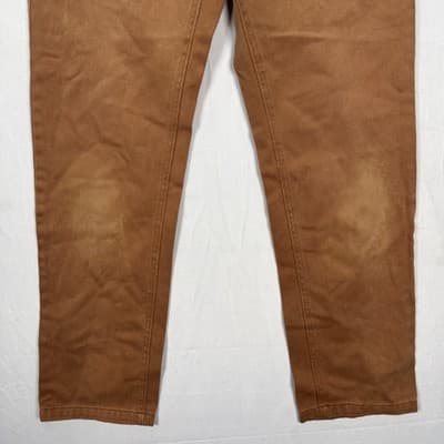 Peter Christian Jeans Mens 32 x 30 Brown Denim Straight Cotton Twill 5-Pocket - Thumbnail 3