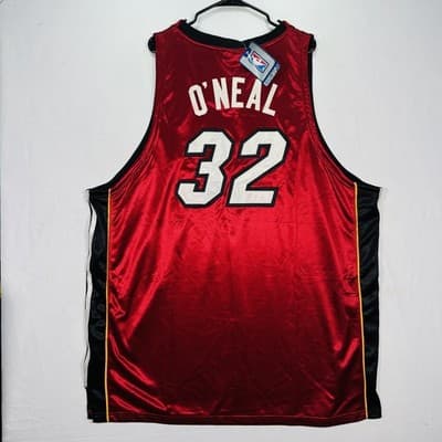NEW Shaquille O'Neal Miami Heat Basketball Jersey Men 2XL 56 NBA Reebok #32 SHAQ - Thumbnail 2