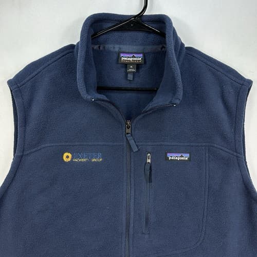 Patagonia Synchilla Fleece Vest Mens XL Navy Full Zip Embroidered Logo 23010 - Thumbnail 3