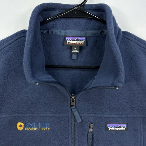 Patagonia Synchilla Fleece Vest Mens XL Navy Full Zip Embroidered Logo 23010 - Thumbnail 4