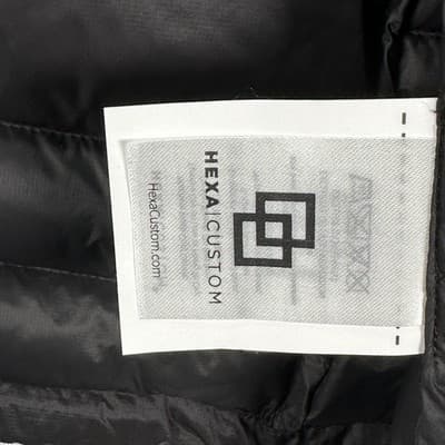 NWT Hexa Custom Down Vest Mens Medium Black Puffer Lightweight Gram Art Toray - Thumbnail 10