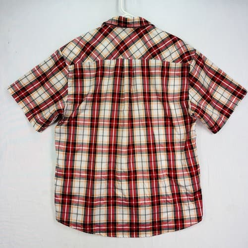Polo Ralph Lauren Pearl Snap Shirt Mens XL Red Plaid Short Sleeve Vintage - Thumbnail 2