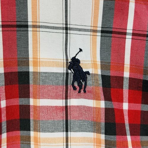 Polo Ralph Lauren Pearl Snap Shirt Mens XL Red Plaid Short Sleeve Vintage - Thumbnail 5