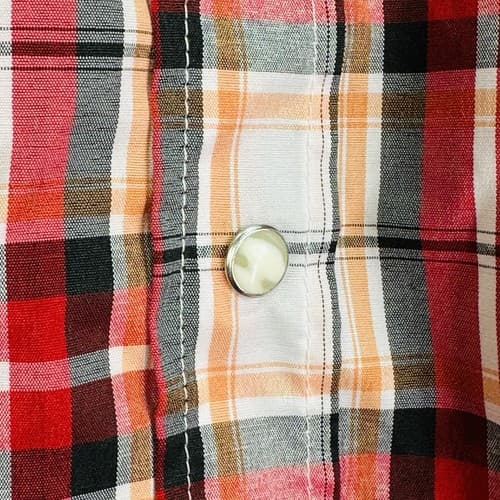 Polo Ralph Lauren Pearl Snap Shirt Mens XL Red Plaid Short Sleeve Vintage - Thumbnail 6