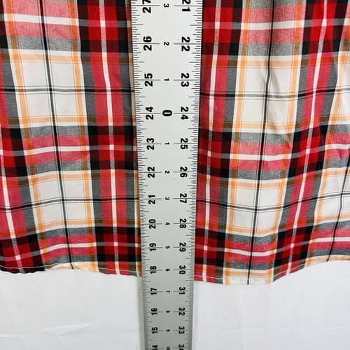 Polo Ralph Lauren Pearl Snap Shirt Mens XL Red Plaid Short Sleeve Vintage - Thumbnail 8