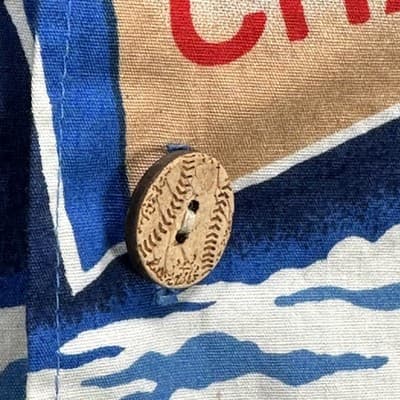 VTG New York Yankees Hawaiian Shirt Mens XL Blue MLB World Series Reyn Spooner - Thumbnail 7