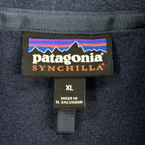 Patagonia Synchilla Fleece Vest Mens XL Navy Full Zip Embroidered Logo 23010 - Thumbnail 5