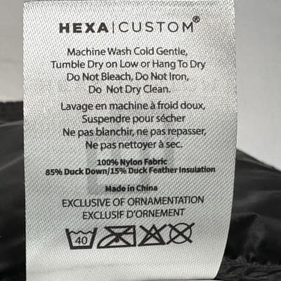 NWT Hexa Custom Down Vest Mens Medium Black Puffer Lightweight Gram Art Toray - Thumbnail 11