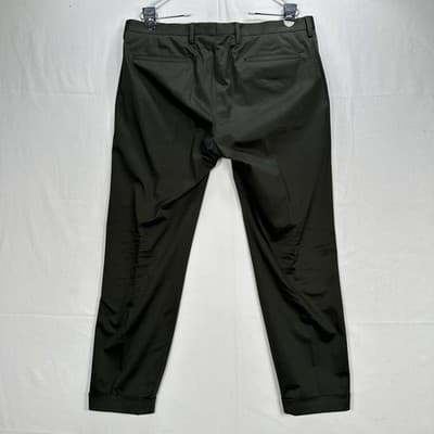 Paul Smith Soho Fit Suit Mens 38R 2-Piece Dark Green Cotton Stretch 34W x 26 EUC - Thumbnail 18