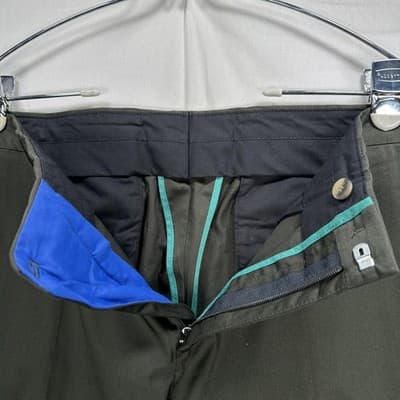 Paul Smith Soho Fit Suit Mens 38R 2-Piece Dark Green Cotton Stretch 34W x 26 EUC - Thumbnail 16