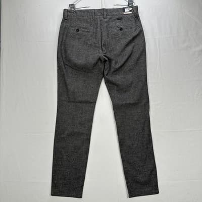 Alberto Lou-J Dress Pants Mens 32 X 32 Gray Two-Tone Wool Look Herringbone NEW - Thumbnail 3