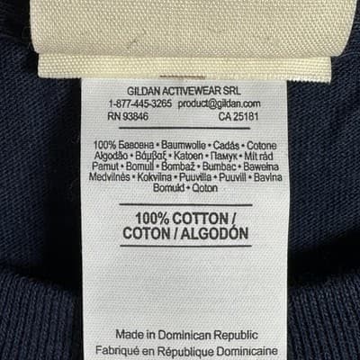 Gildan Japanese Surf Shirt Mens Large Blue Samurai Rising Sun Wave Back Tee - Thumbnail 6