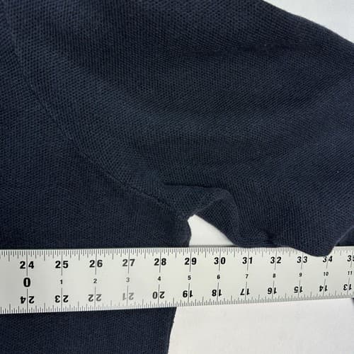 Polo Ralph Lauren 1/4 Zip Sweater Pullover Mens 3XLT Navy Blue Mesh Knit Cotton - Thumbnail 8