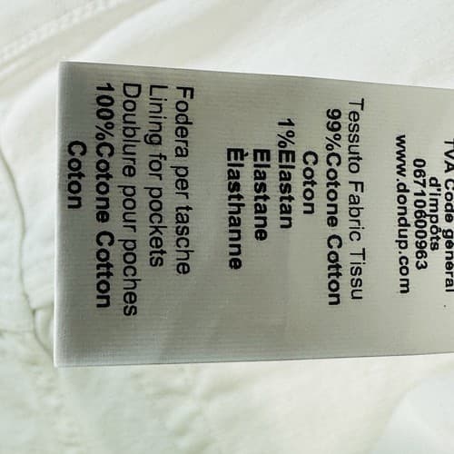 NEW Dondup Ritchie Jeans Mens 34 x 30 White Painted Stretch Button Fly - Thumbnail 11