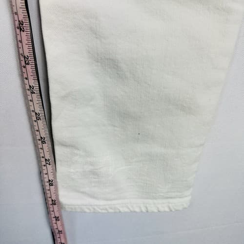 NEW Dondup Ritchie Jeans Mens 34 x 30 White Painted Stretch Button Fly - Thumbnail 14