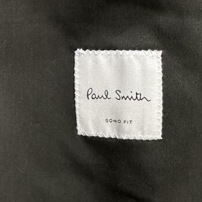 Paul Smith Soho Fit Suit Mens 38R 2-Piece Dark Green Cotton Stretch 34W x 26 EUC - Thumbnail 11