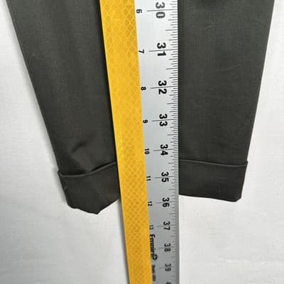 Paul Smith Soho Fit Suit Mens 38R 2-Piece Dark Green Cotton Stretch 34W x 26 EUC - Thumbnail 19