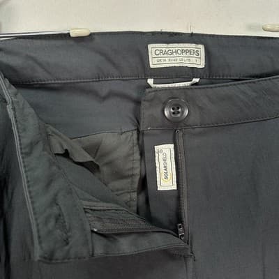 Craghoppers Pants Womens Large 10 Charcoal NosiLife Hiking Outdoor Zip Pockets - Thumbnail 4
