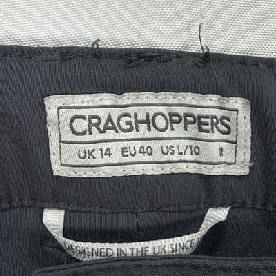Craghoppers Pants Womens Large 10 Charcoal NosiLife Hiking Outdoor Zip Pockets - Thumbnail 5