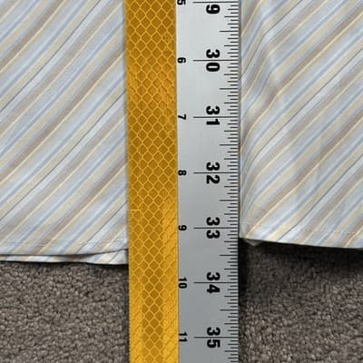 Canali Dress Shirt Mens 17 43 Multicolor Striped Button Down 100% Cotton Italy - Thumbnail 9