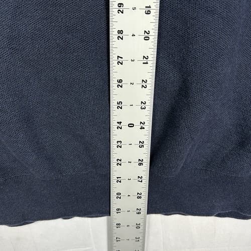 Polo Ralph Lauren 1/4 Zip Sweater Pullover Mens 3XLT Navy Blue Mesh Knit Cotton - Thumbnail 10