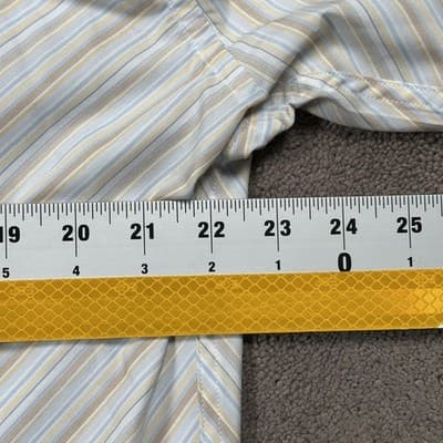 Canali Dress Shirt Mens 17 43 Multicolor Striped Button Down 100% Cotton Italy - Thumbnail 10