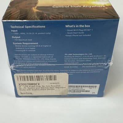 TP-Link HS100 Smart Wi-Fi Plug White Alexa App Remote Access Smart Socket Timer - Thumbnail 5