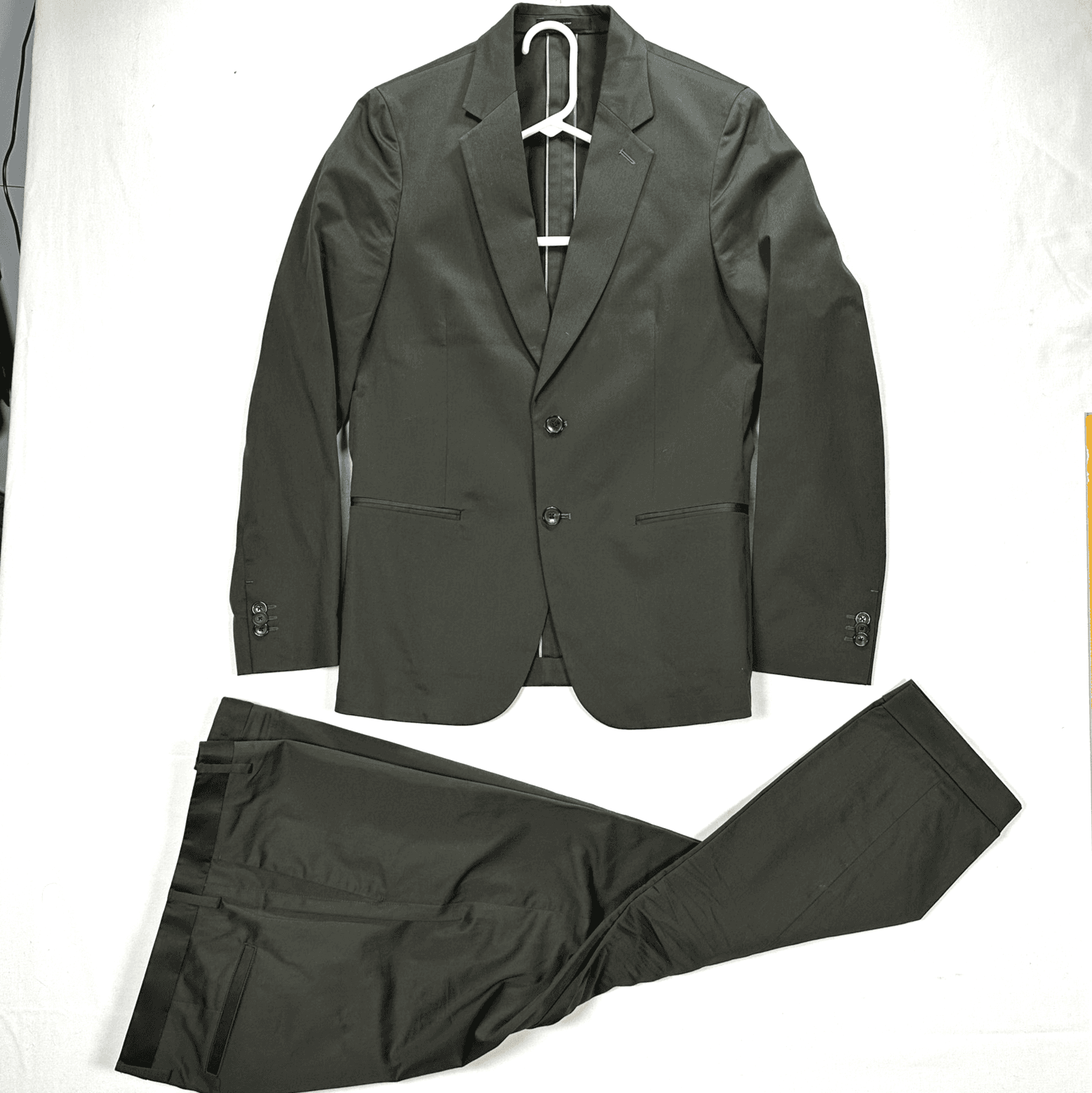 Paul Smith Soho Fit Suit Mens 38R 2-Piece Dark Green Cotton Stretch 34W x 26 EUC - Image 1