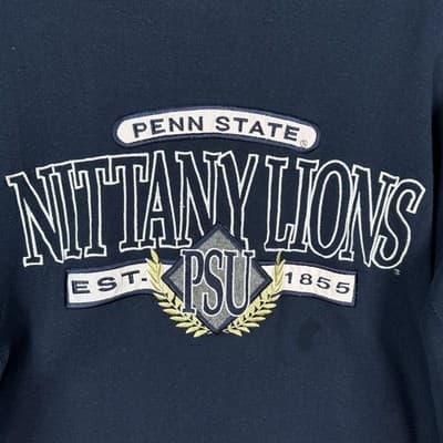 Vintage Penn State Nittany Lions Sweatshirt Large Blue NCAA Football Galt Sand - Thumbnail 3