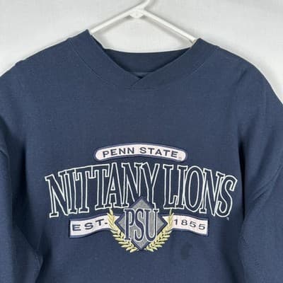 Vintage Penn State Nittany Lions Sweatshirt Large Blue NCAA Football Galt Sand - Thumbnail 4