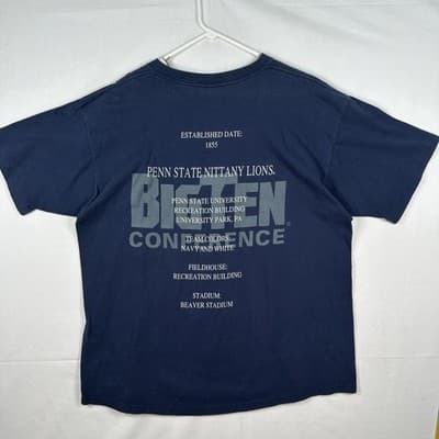 Penn State Nittany Lions Shirt Mens XL Blue NCAA Football Nutmeg Vintage 90s - Thumbnail 2