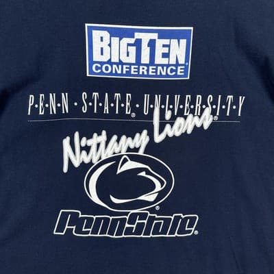 Penn State Nittany Lions Shirt Mens XL Blue NCAA Football Nutmeg Vintage 90s - Thumbnail 4