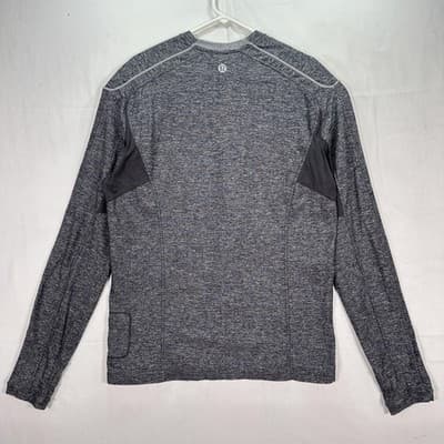 Lululemon Metal Vent Tech Shirt Mens Large Gray Long Sleeve Running Gym Athletic - Thumbnail 2