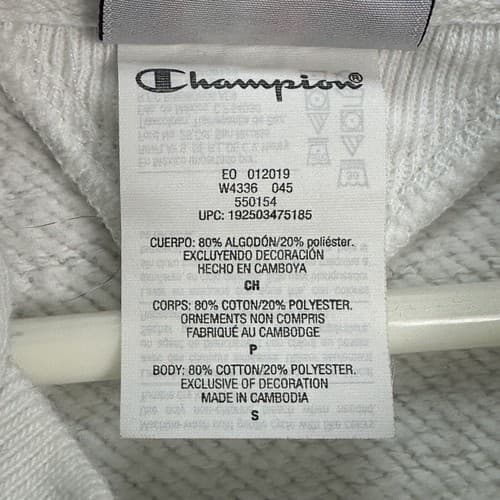 CHAMPION Pullover Hoodie Mens Small Century Collection Long Sleeve 3D Logo - Thumbnail 9