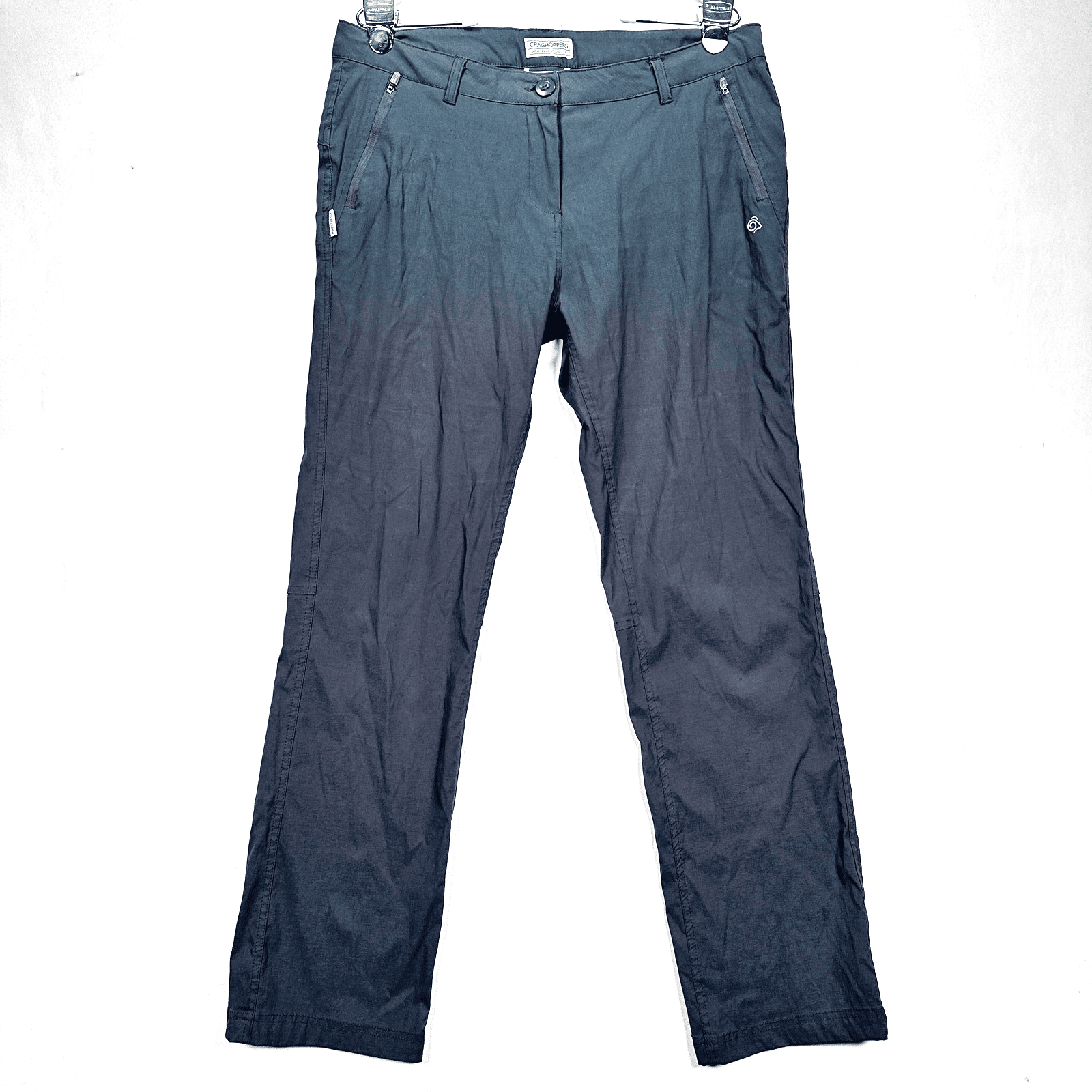 Craghoppers Pants Womens Large 10 Charcoal NosiLife Hiking Outdoor Zip Pockets