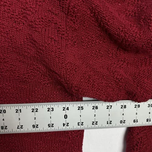 Vintage Izod Mens XL Sweater Crewneck Red Cable Knit Pullover Long Sleeve USA - Thumbnail 5