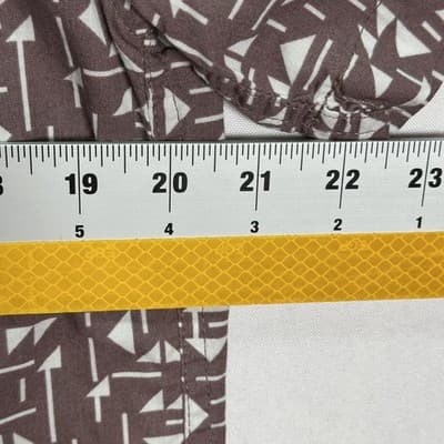 Katin Shirt Mens Medium Purple White Geometric Short Sleeve Button Up Cotton - Thumbnail 8