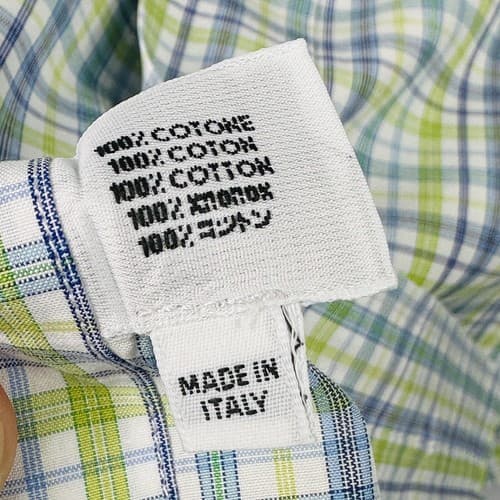 Mason’s Ems Shirt Mens Medium Blue Green Plaid Button Up Long Sleeve Made Italy - Thumbnail 9