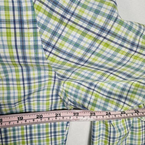 Mason’s Ems Shirt Mens Medium Blue Green Plaid Button Up Long Sleeve Made Italy - Thumbnail 10