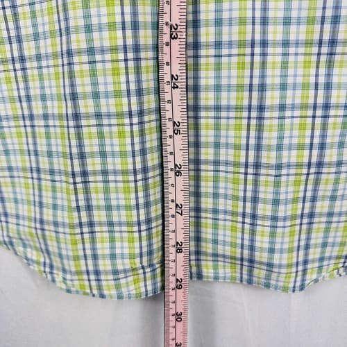 Mason’s Ems Shirt Mens Medium Blue Green Plaid Button Up Long Sleeve Made Italy - Thumbnail 12