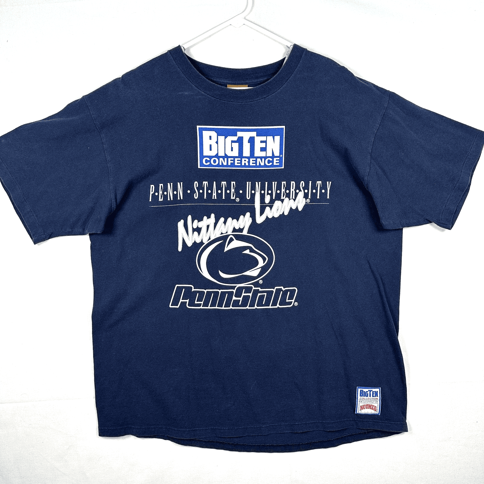 Penn State Nittany Lions Shirt Mens XL Blue NCAA Football Nutmeg Vintage 90s - Image 1