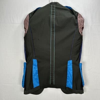 Paul Smith Soho Fit Suit Mens 38R 2-Piece Dark Green Cotton Stretch 34W x 26 EUC - Thumbnail 13